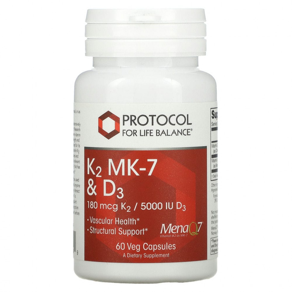 Protocol for Life Balance, K2 MK-7  D3`` 60    3390