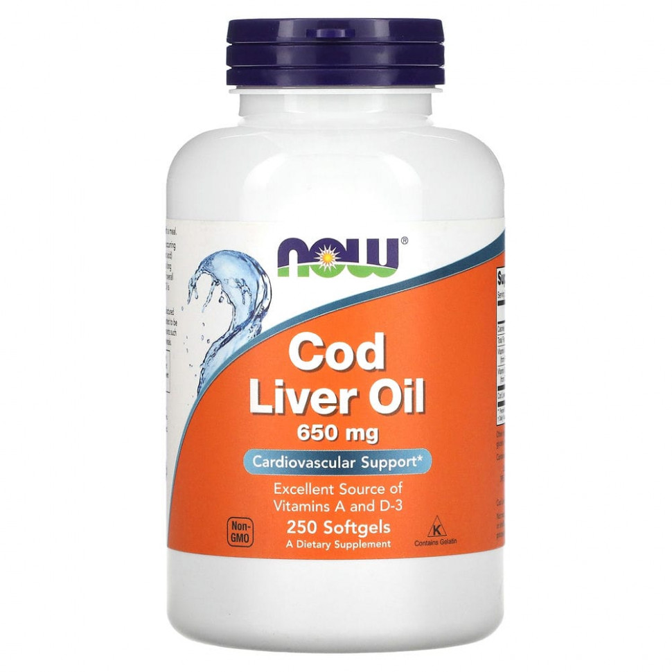 NOW Foods, Cod Liver Oil, 650 , 250     2720