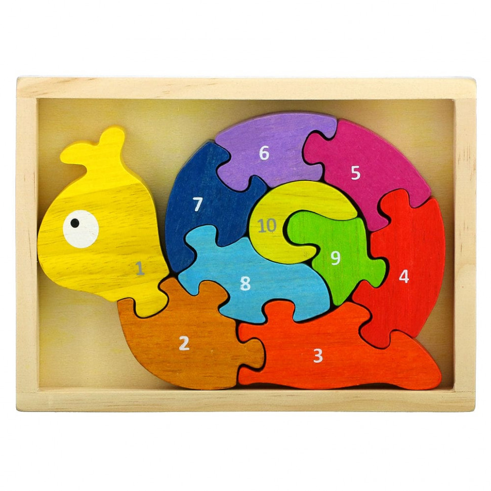 Begin Again Toys, Number Snail, Teach & Play Puzzle, 2+ Years, 10 .  1920