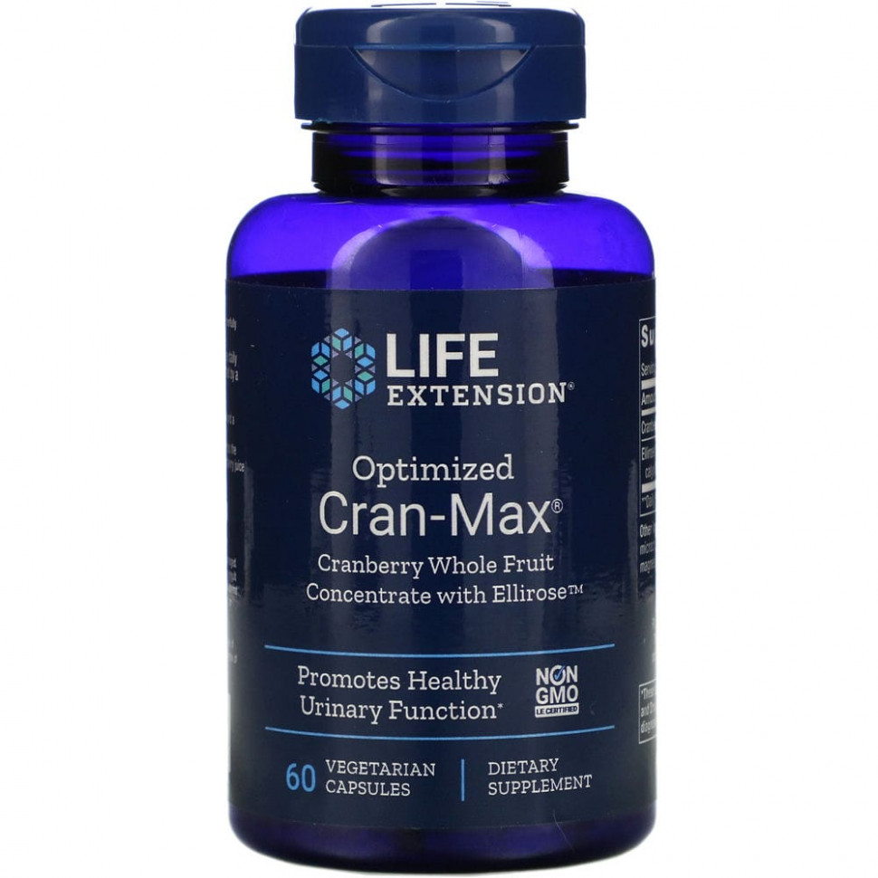 Life Extension, Optimized Cran-Max,       Ellirose, 60    2260