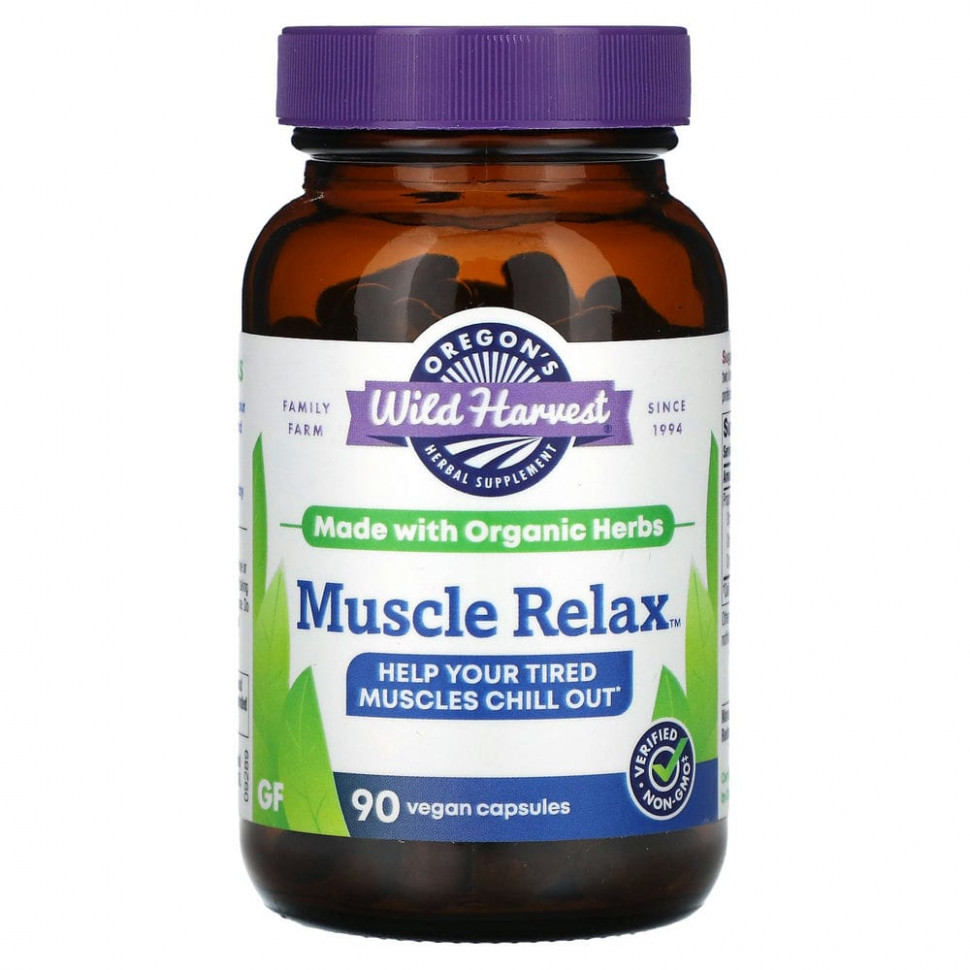 Oregons Wild Harvest, Muscle Relax, 90 Vegan Capsules  3470