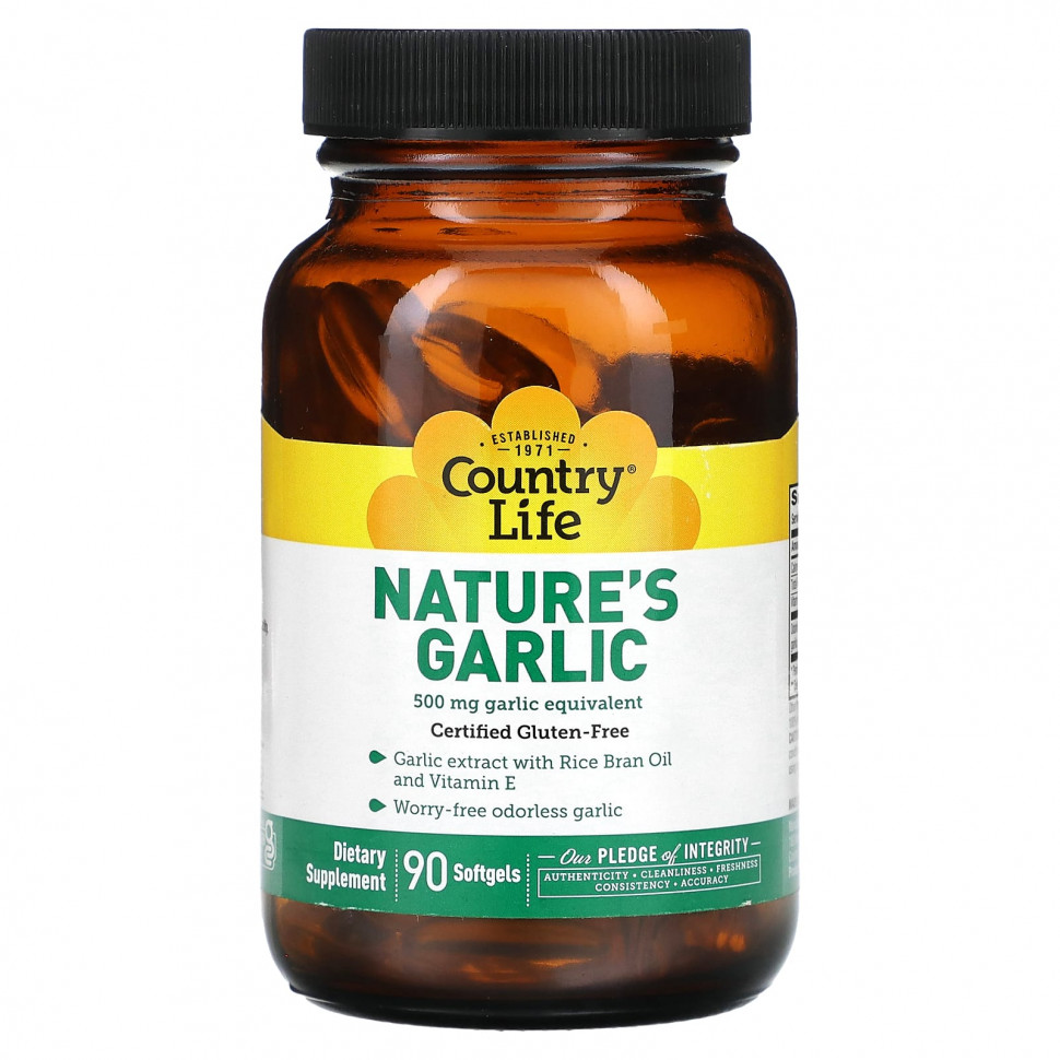 Country Life, Nature's Garlic, 500 , 90    2620