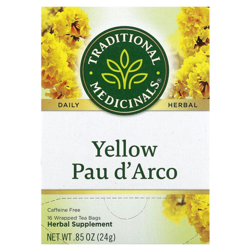 Traditional Medicinals, Yellow Pau d 'Arco,  , 16  , 24  (0,85 )  1200