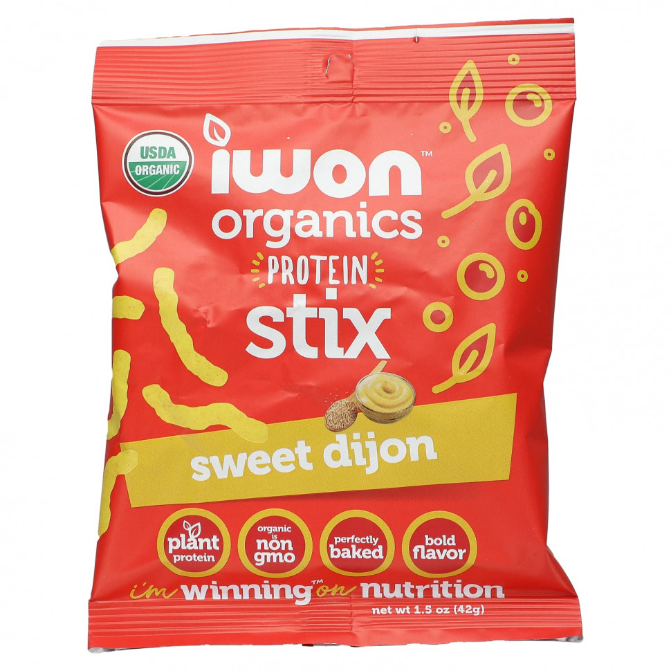 IWON Organics, Organics Protein Stix, Sweet Dijon, 8   42  (1,5 )  6260