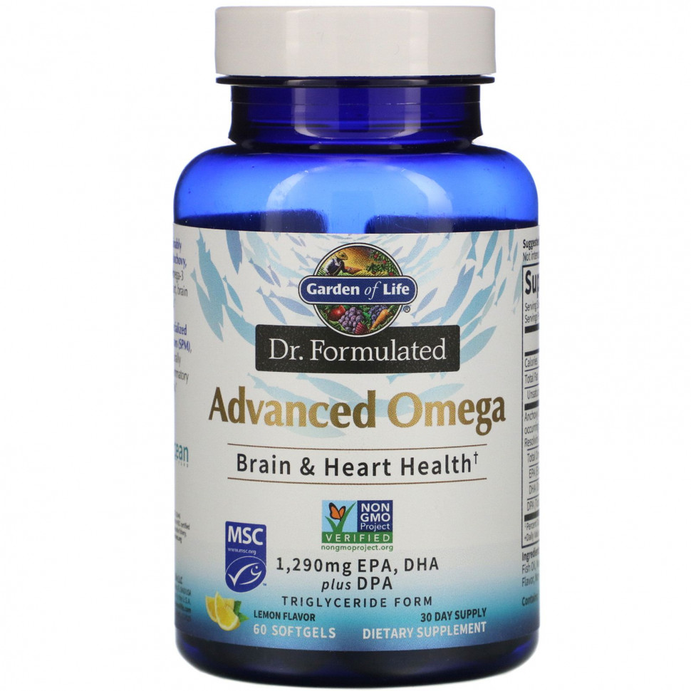 Garden of Life,    Formulated, Advanced Omega, , 60    4760