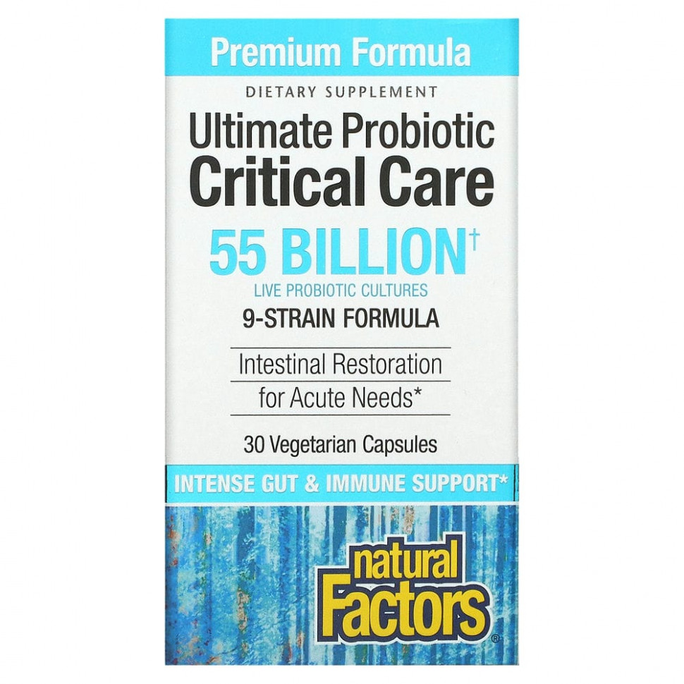 Natural Factors, Ultimate Probiotic Critical Care, 55  , 30    4750