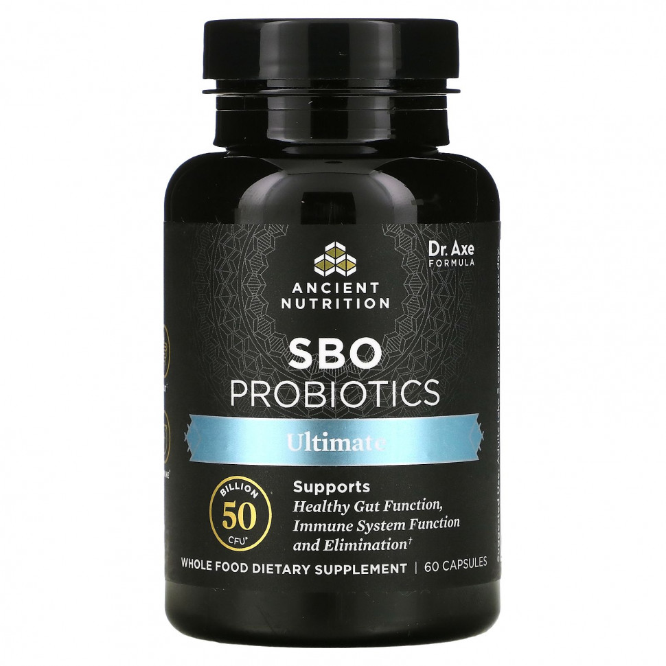 Dr. Axe / Ancient Nutrition, SBO Probiotics, Ultimate, 50  , 60   8660