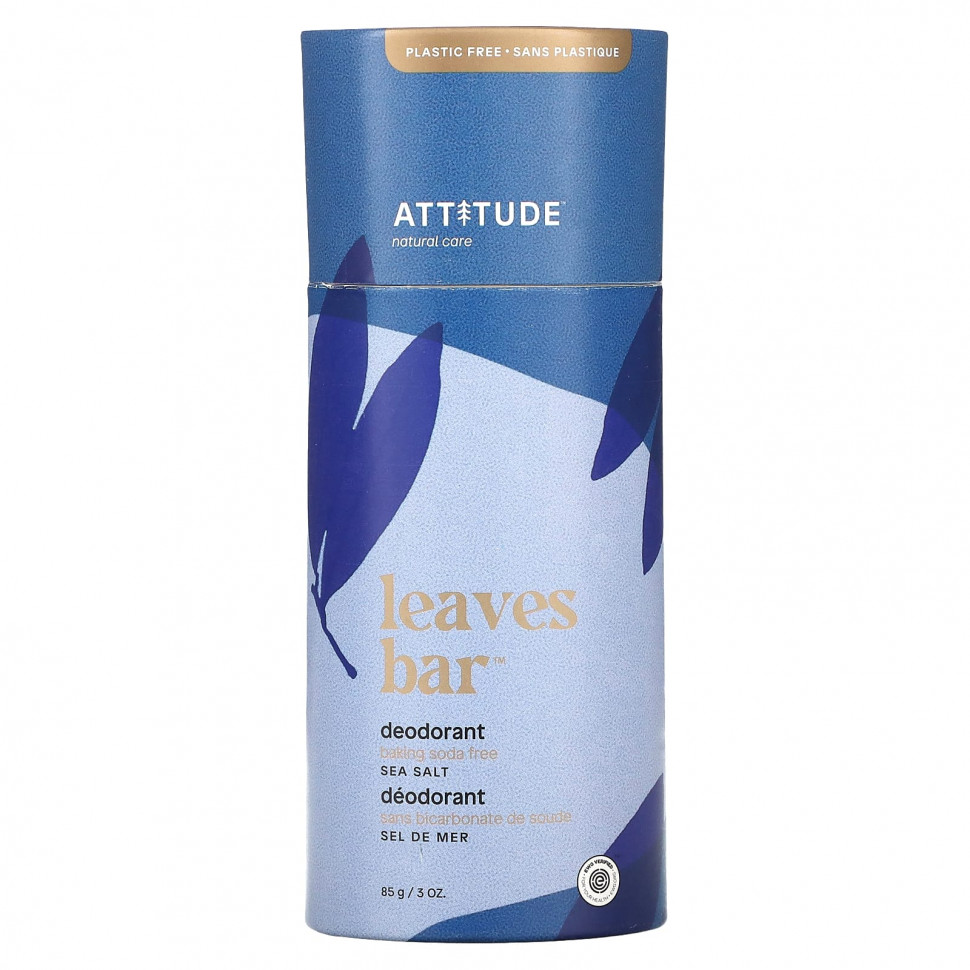 ATTITUDE, Leaves Bar, Deodorant, Sea Salt, 3 oz (85 g)  2840