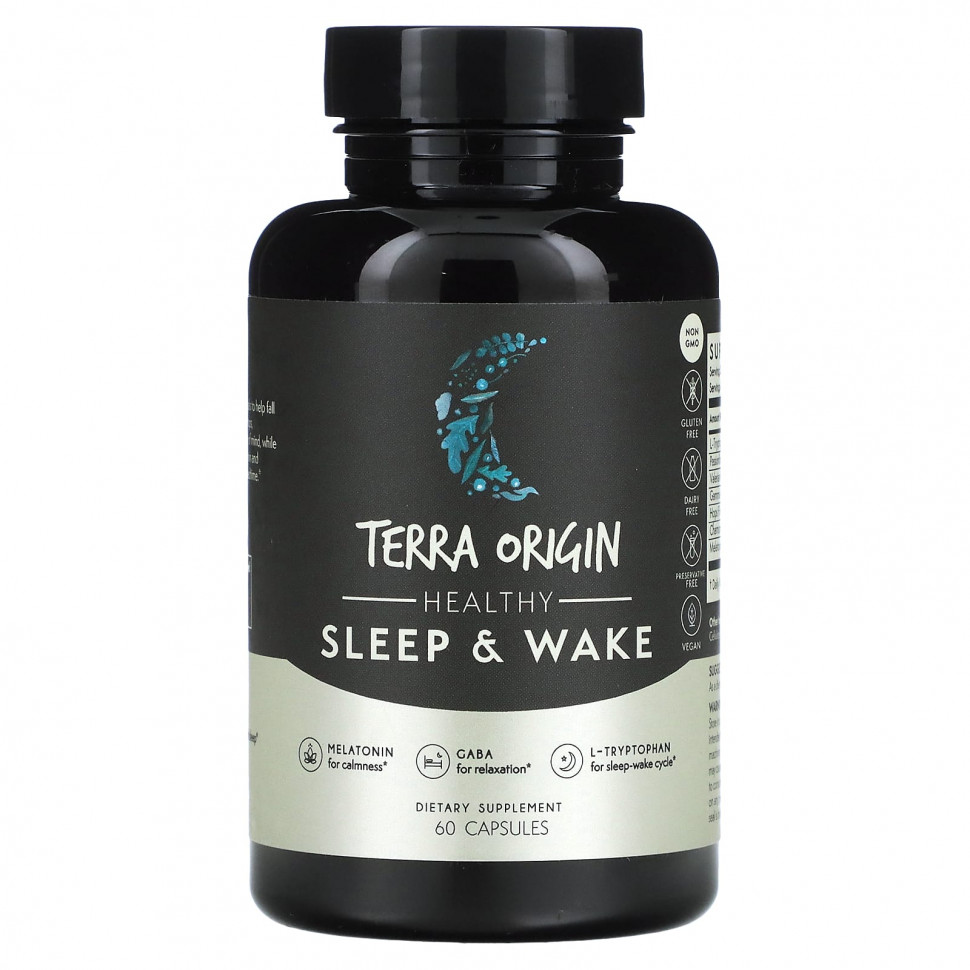 Terra Origin, Healthy Sleep & Wake, 60 Capsules  3090