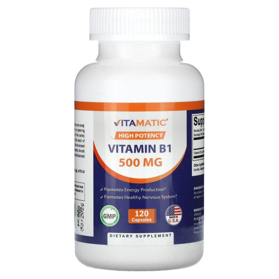  IHerb () Vitamatic, High Potency,  B1, 500 , 120 , ,    2600 