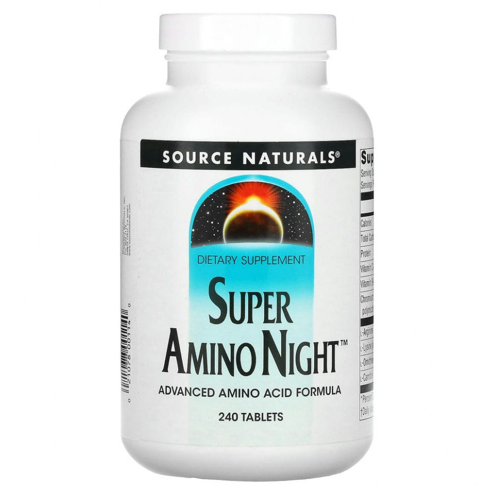 Source Naturals, Super Amino Night, 240   6340