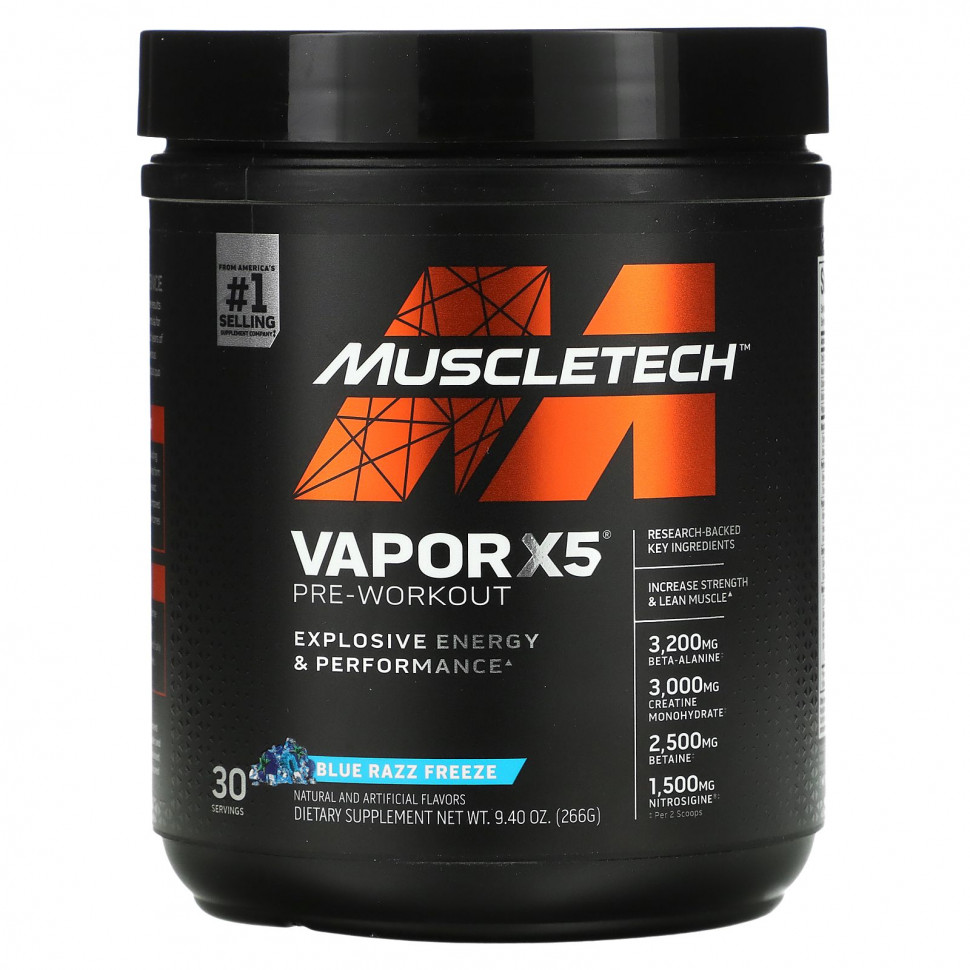 Muscletech, VaporX5, Next Gen,  ,   Blue Razz Freeze, 266  (9,40 )  4830