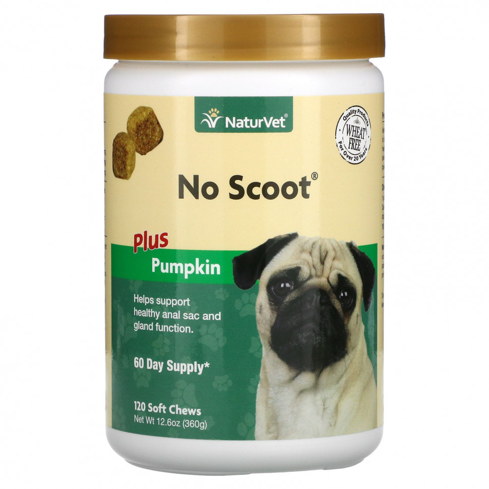 NaturVet, No Scoot Plus Pumpkin,  , 120  , 360  (12,6 )  3400