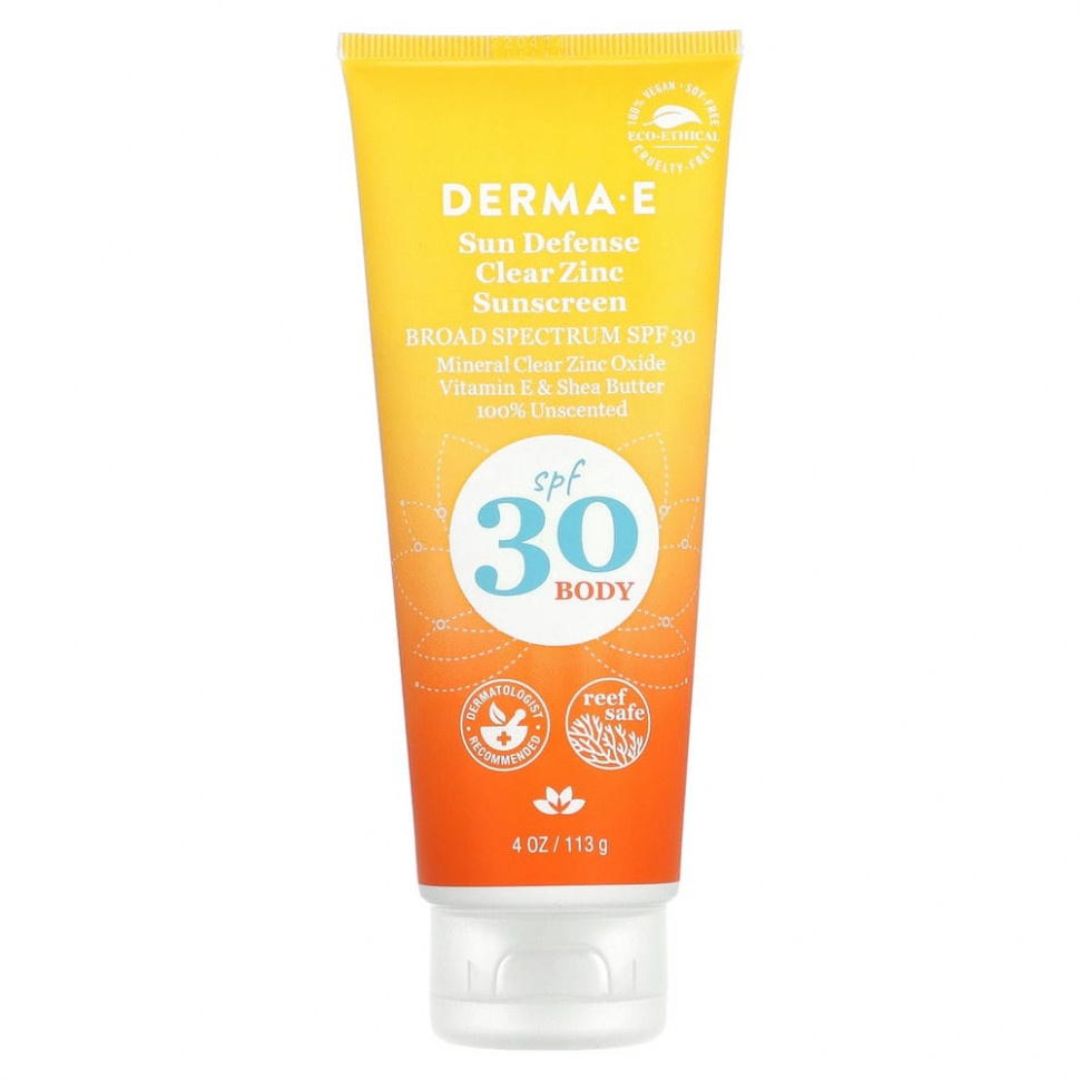 DERMA E, Sun Defense Clear Zinc,    , SPF 30,  , 113  (4 )  3700