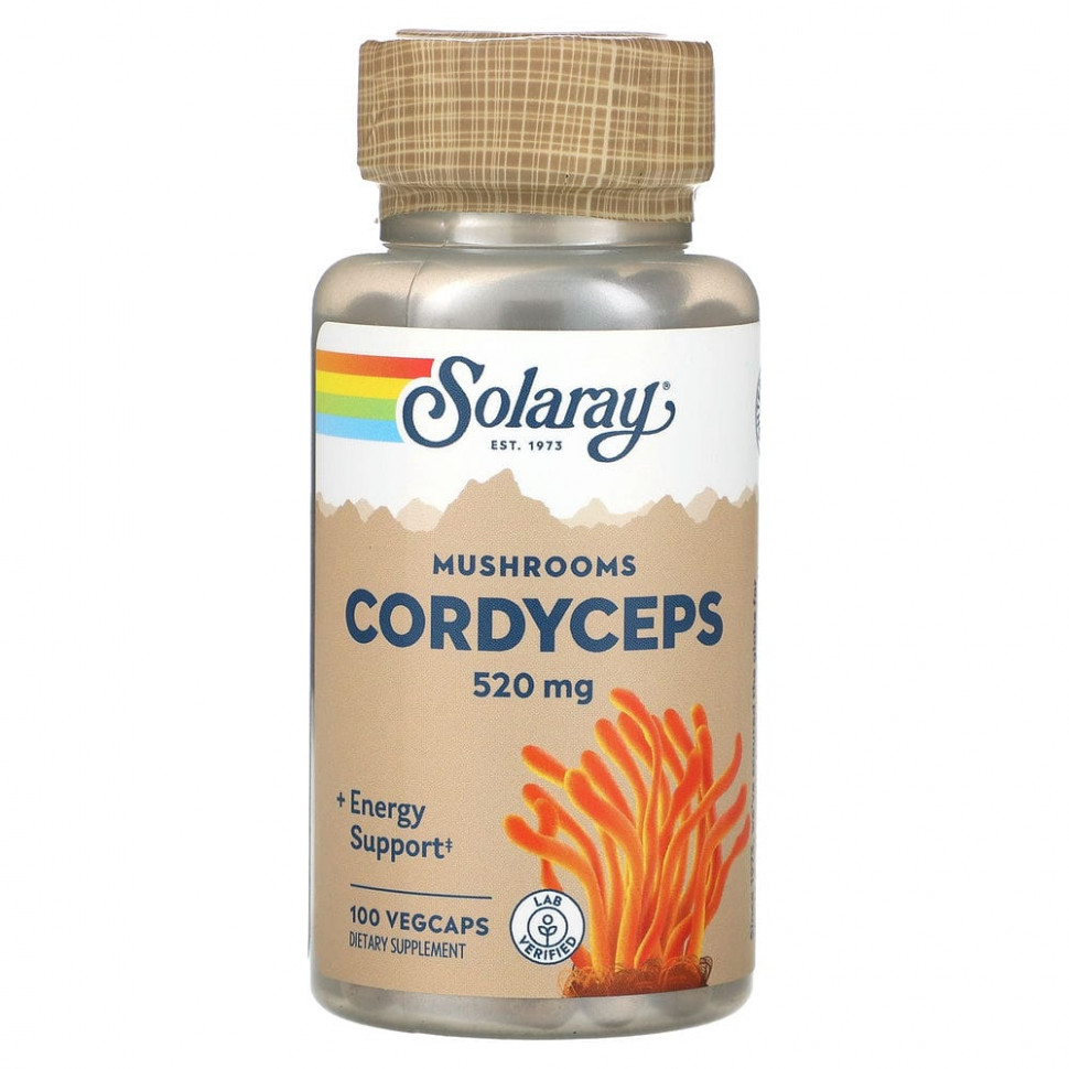  IHerb () Solaray, Cordyceps Mushrooms, 520 mg, 100 VegCaps, ,    3020 