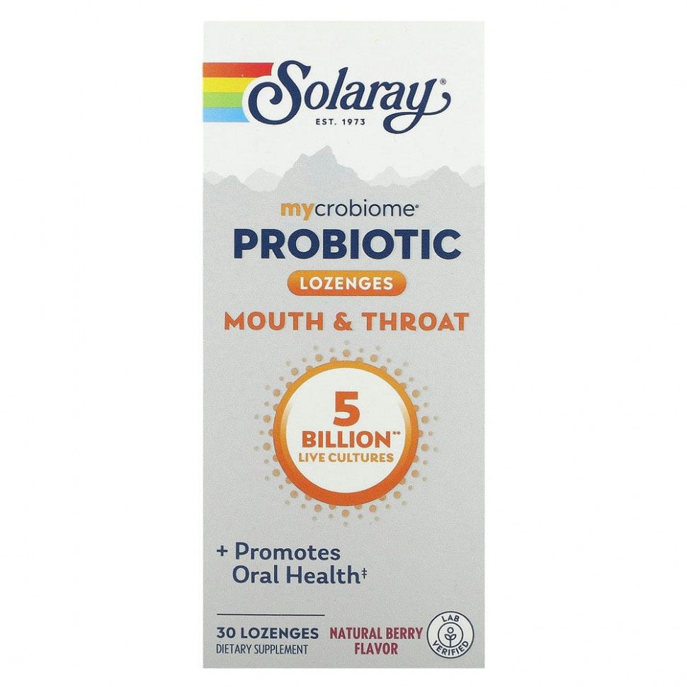 Solaray, Mycrobiome Probiotic, Mouth and Throat,   , 5 , 30   4630