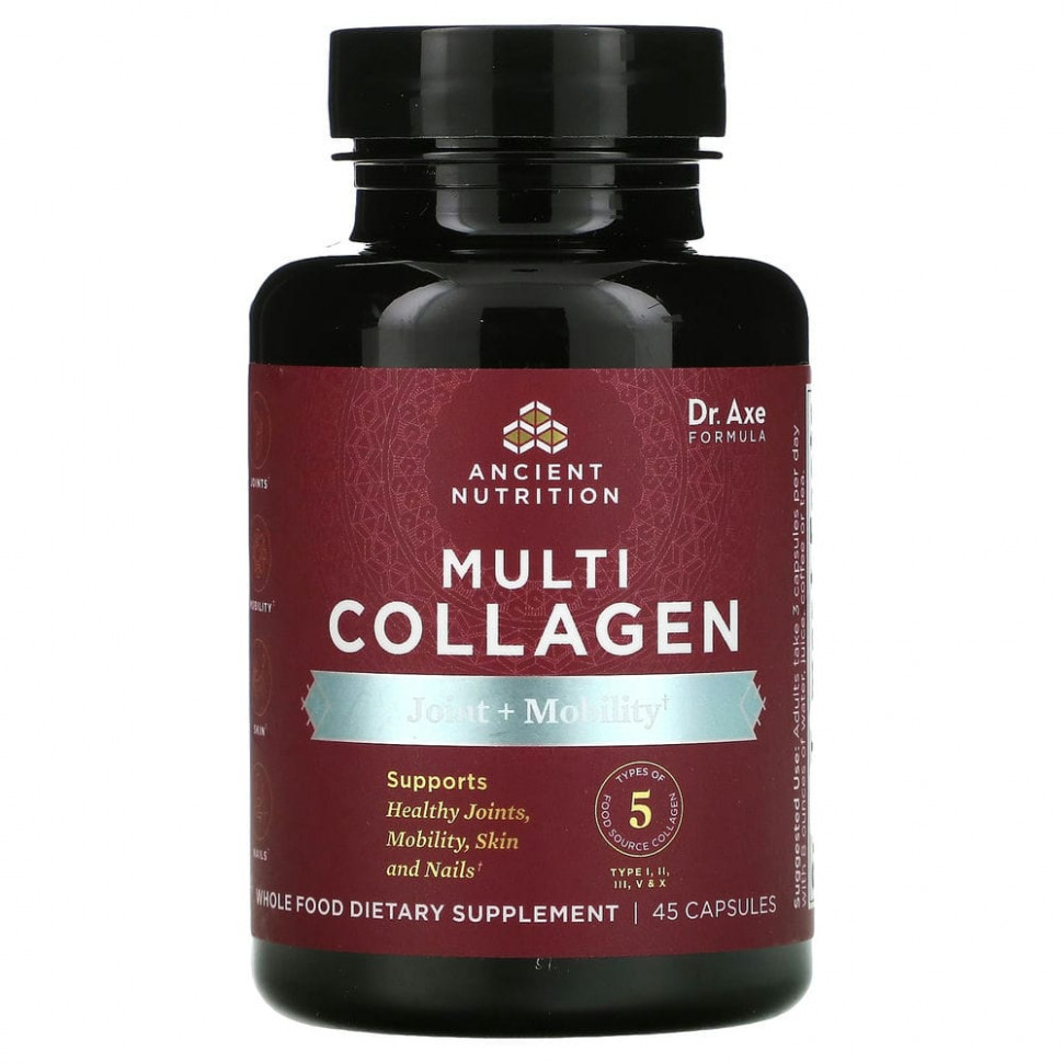  IHerb () Dr. Axe / Ancient Nutrition, Multi Collagen, Joint + Mobility, 45 , ,    4780 