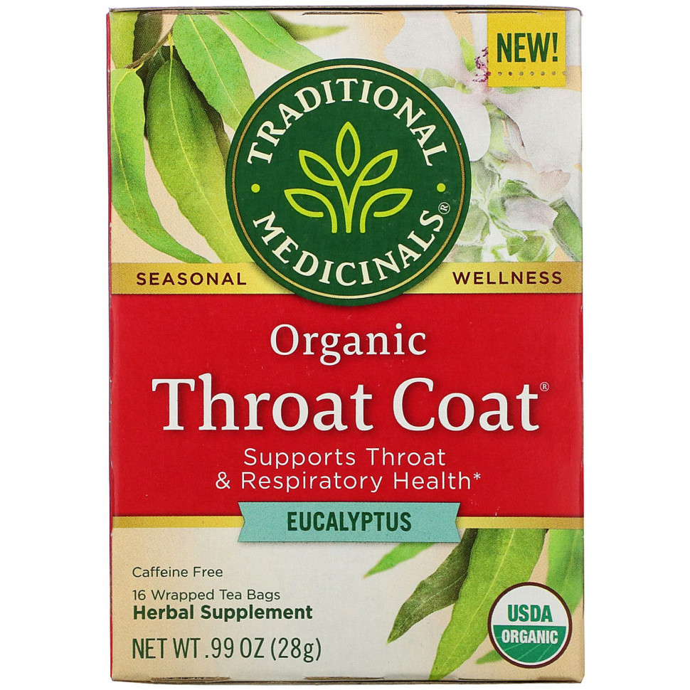 Traditional Medicinals, Organic Throat Coat, ,  , 16    , 28  (0,99 )  1150