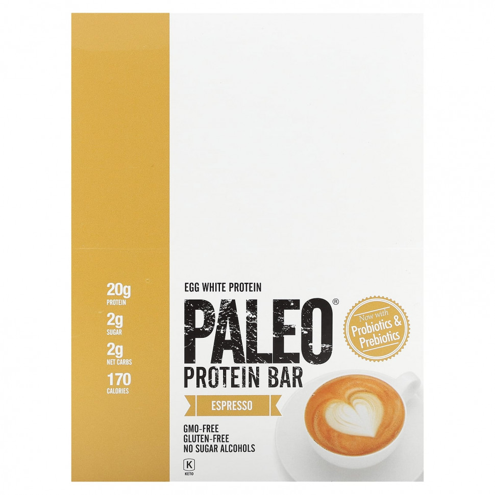 IHerb () Julian Bakery, Paleo Protein Bar, Espresso, 12 ,  63,1  (2,22 ), ,    7850 