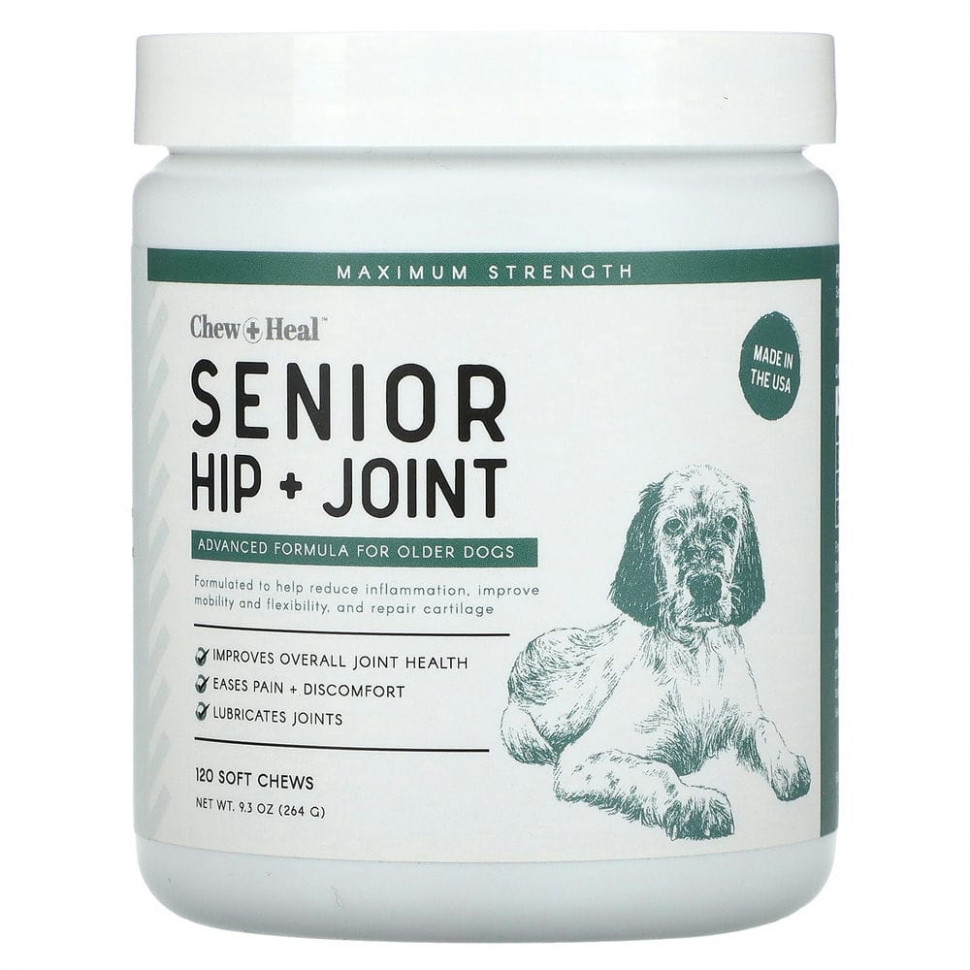 Chew + Heal, Senior Hip + Joint,      , 120  , 264  (9,3 )  4660