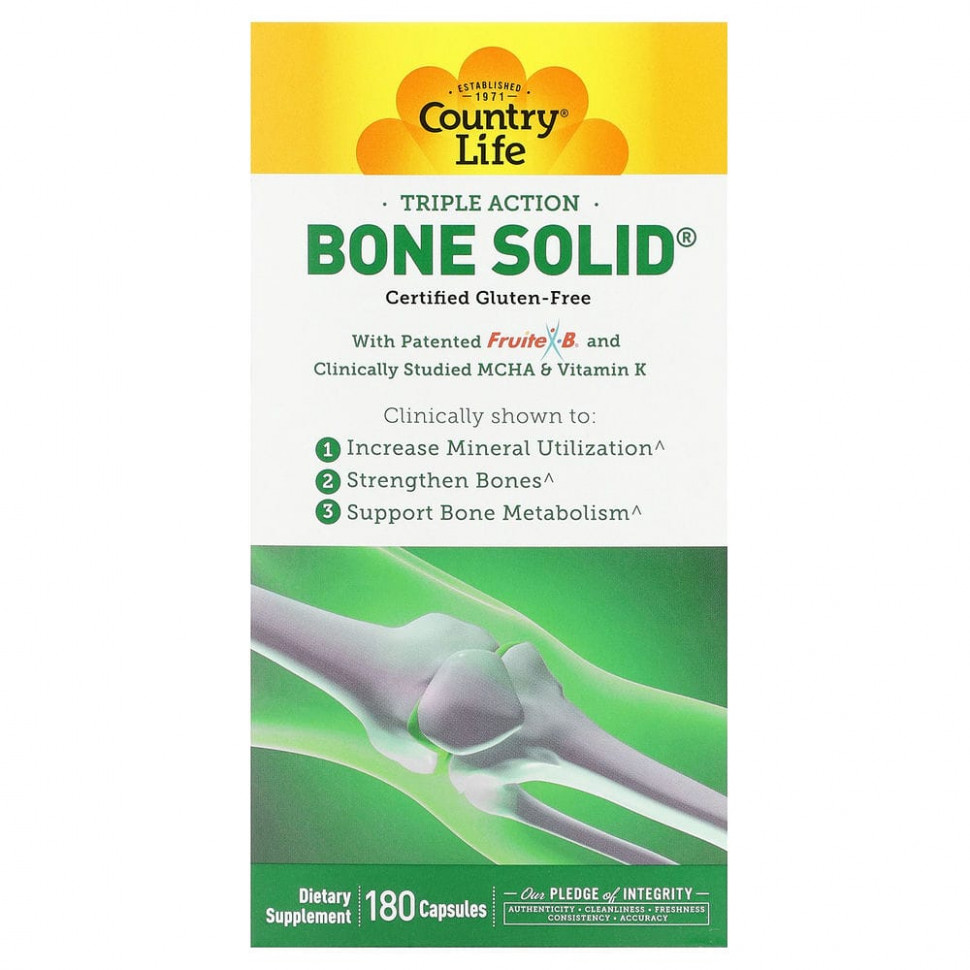  IHerb () Country Life, Triple Action Bone Solid, 180 , ,    4790 
