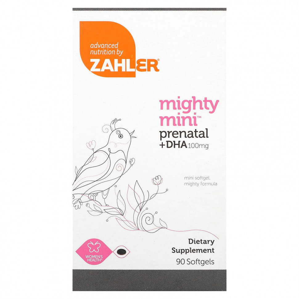 Zahler, Mighty Mini Prenatal + DHA, 100 , 90    6980