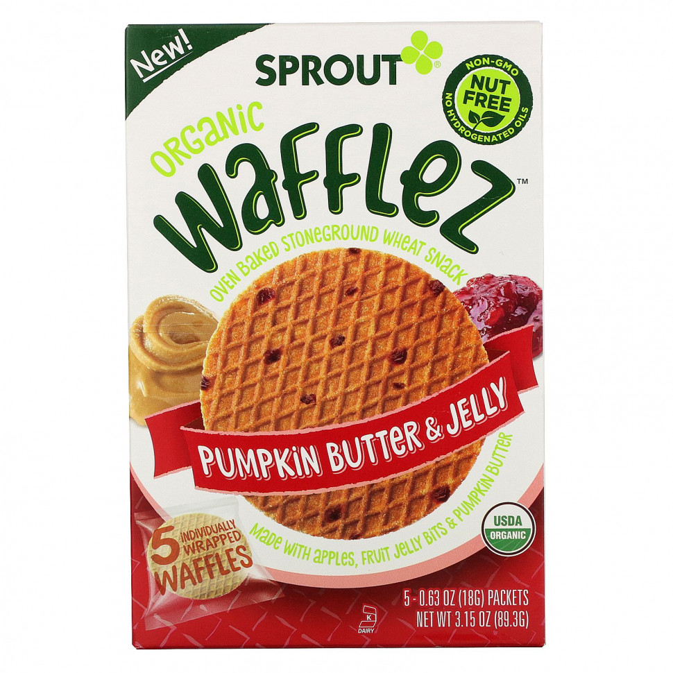 Sprout Organic, Wafflez,    , 5 , 18  (0,63 )  1190