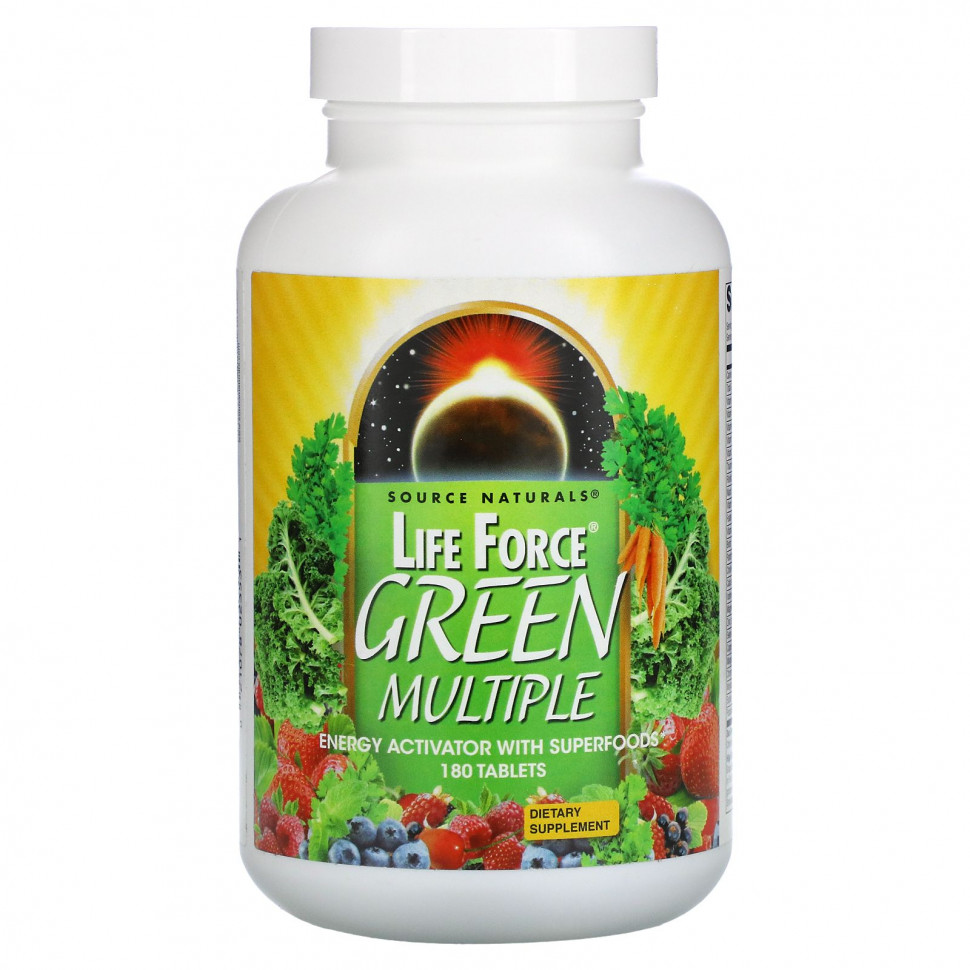 Source Naturals, Life Force, Green Multiple, 180   9090