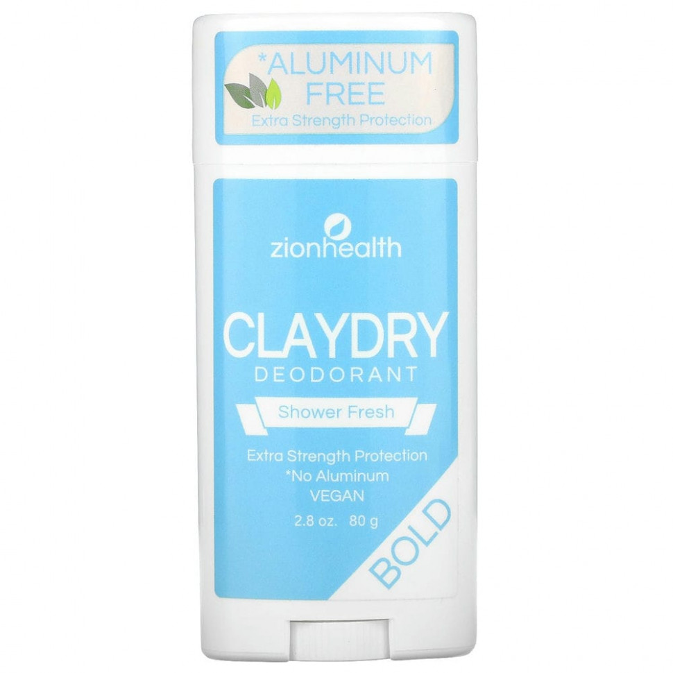  IHerb () Zion Health, Bold, ClayDry Deodorant, Shower Fresh, 2,8  (80 ), ,    1660 