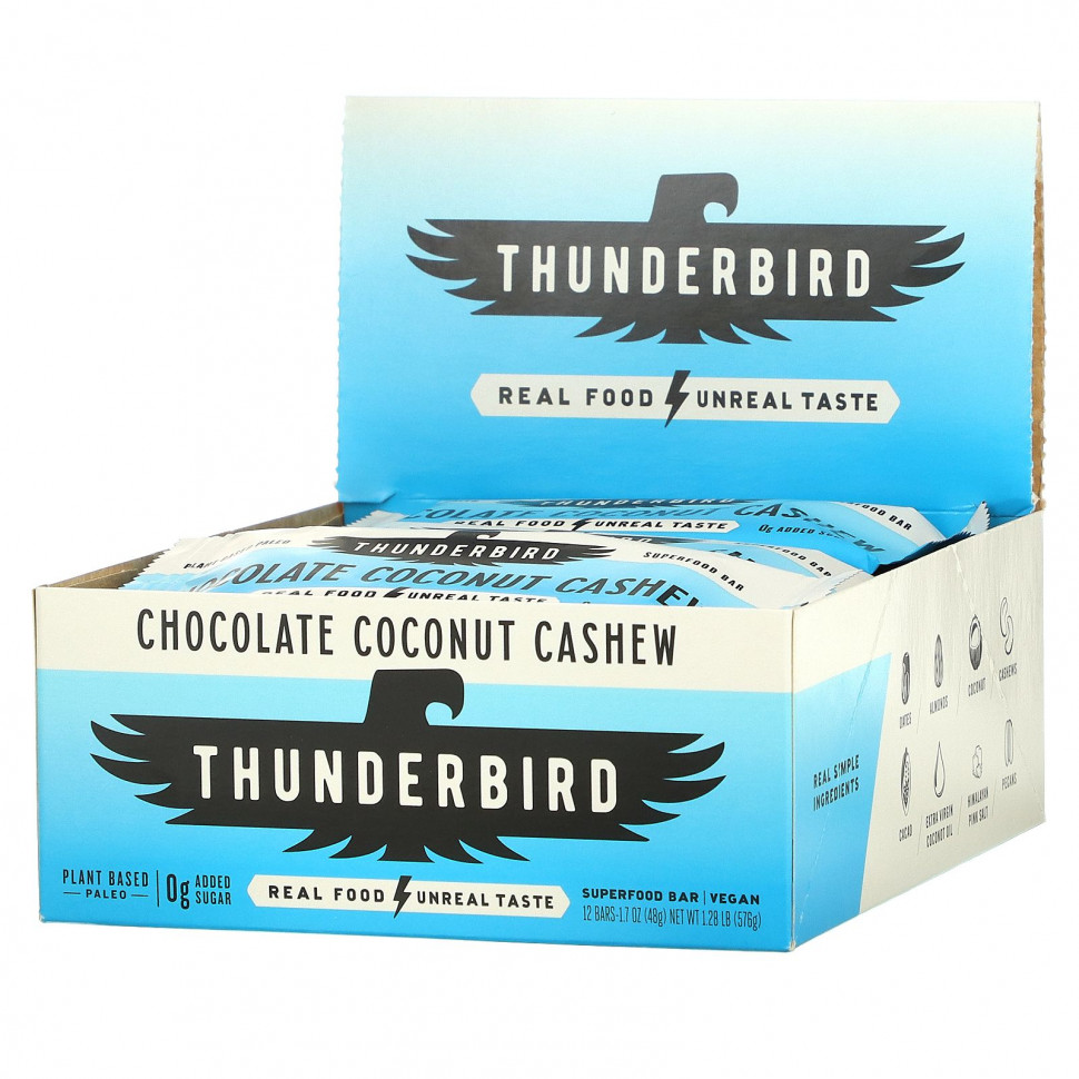 IHerb () Thunderbird, Superfood Bar, ,   , 12 , 48  (1,7 ), ,    5960 