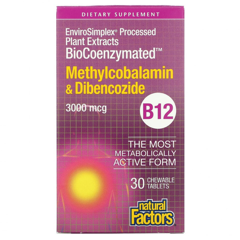 Natural Factors, BioCoenzymated, B12,   , 3000 , 30    1470