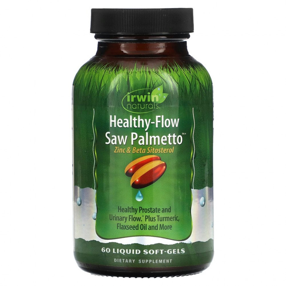 Irwin Naturals, Healthy Flow Saw Palmetto, 60 Liquid Soft-Gels  5000