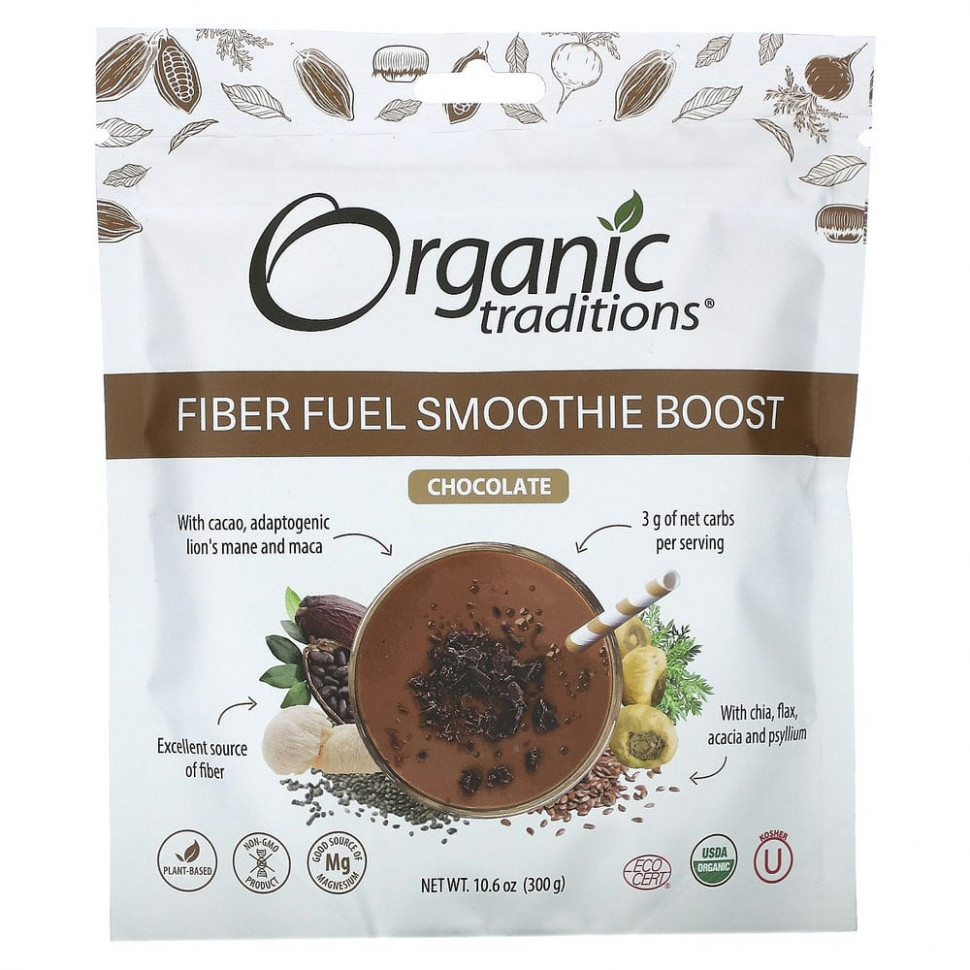 Organic Traditions, Fiber Fuel Smoothie Boost, , 300  (10,6 )  3080