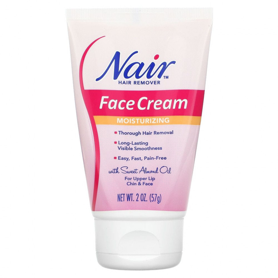 Nair, Hair Remover, Moisturizing Face Cream, 2 oz (57 g)  1150