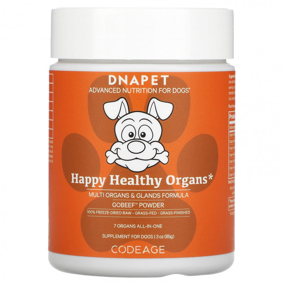 Codeage, DNA PET, Happy Healthy Organs,  , 85  (3 )  6100