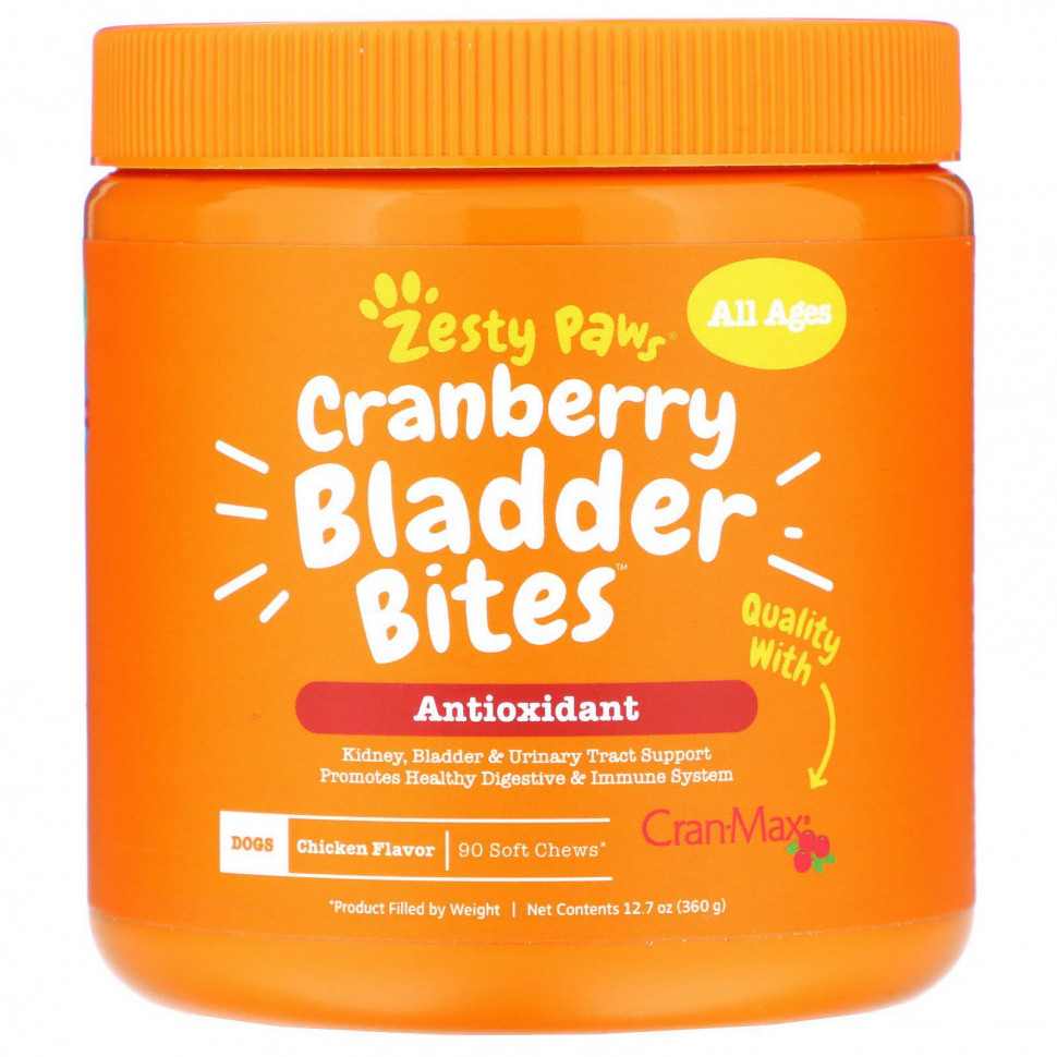 Zesty Paws, Cranberry Bladder Bites,     ,   ,   , 90   , 360  (12,7 )  6160