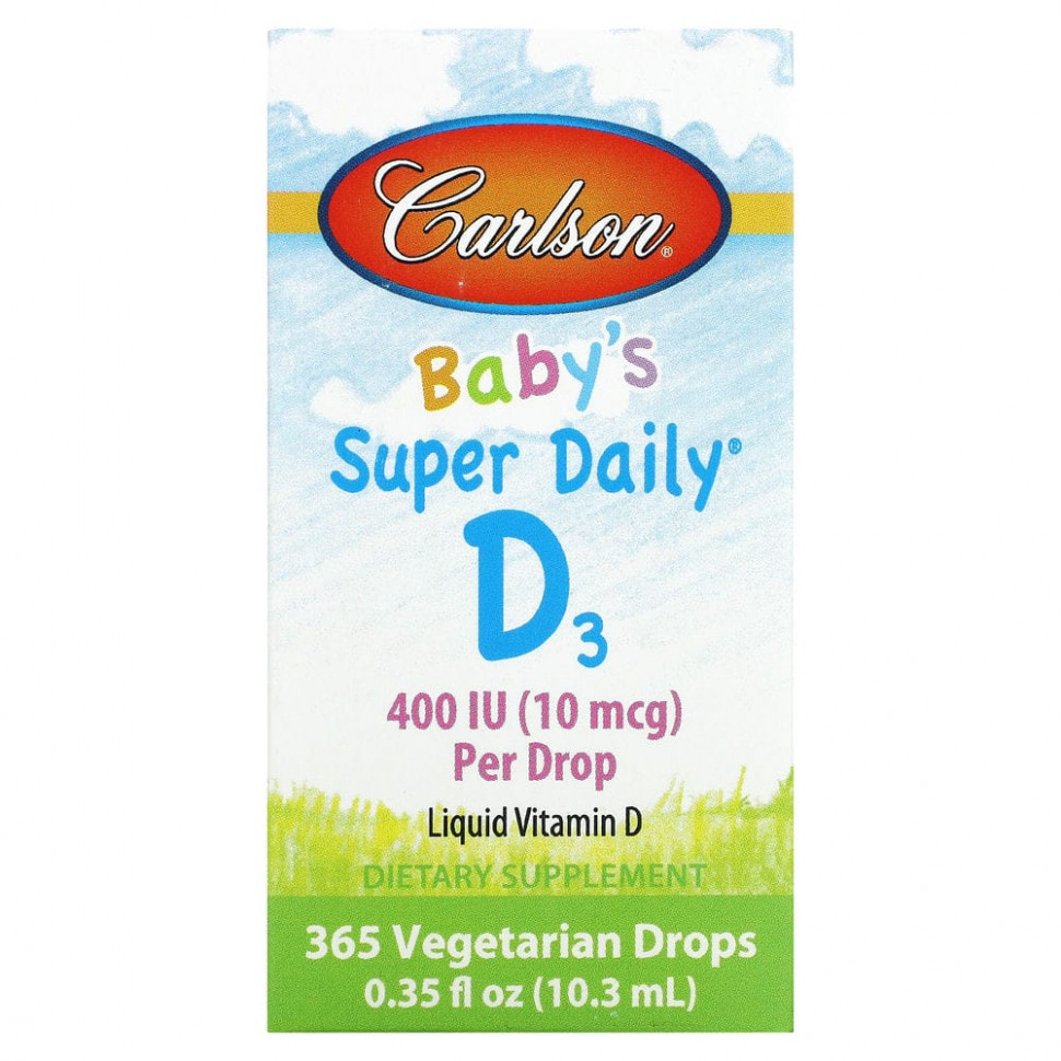 Carlson Labs, Super Daily,  D3  , 10  (400 ), 10,3  (0,35 . )  2110