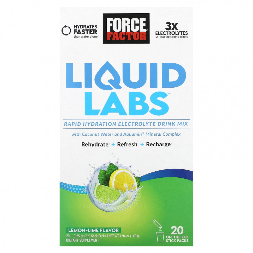Force Factor, Liquid Labs,   , 20   7  (0,25 )  3300
