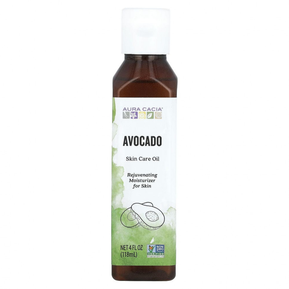 Aura Cacia, Skin Care Oil, Comforting Avocado, 4 fl oz (118 ml)  1480