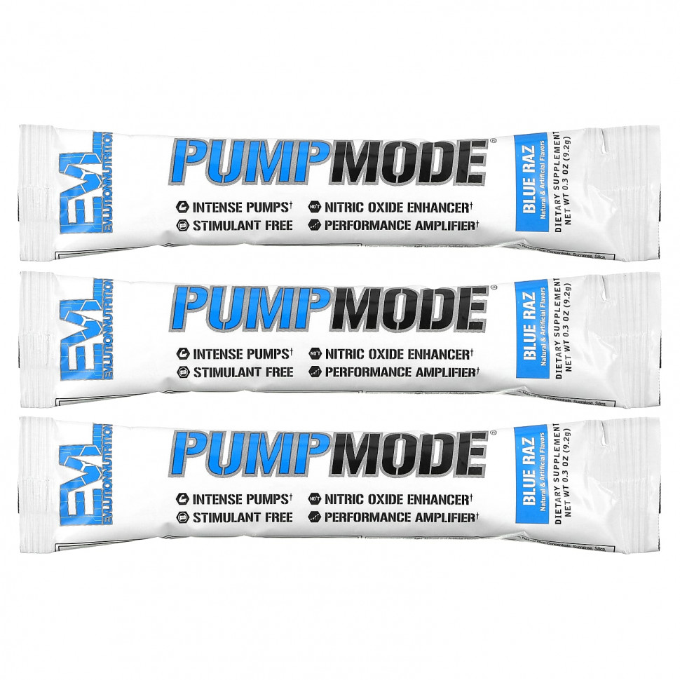 EVLution Nutrition, Pump Mode, Blue Raz, 3   9,2  (0,3 )  540