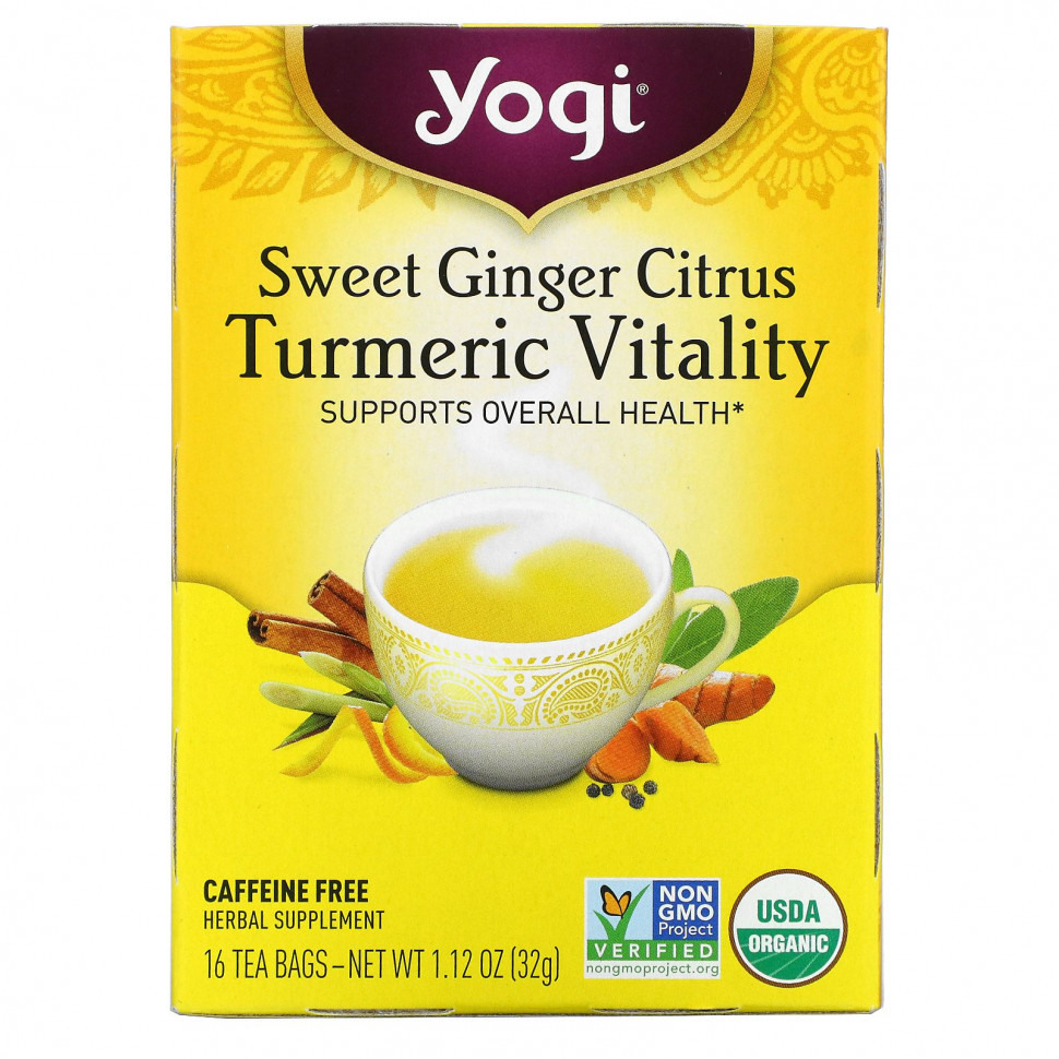 Yogi Tea, Sweet Ginger Citrus Turmeric Vitality,  , 16  , 1,12  (32 )  940