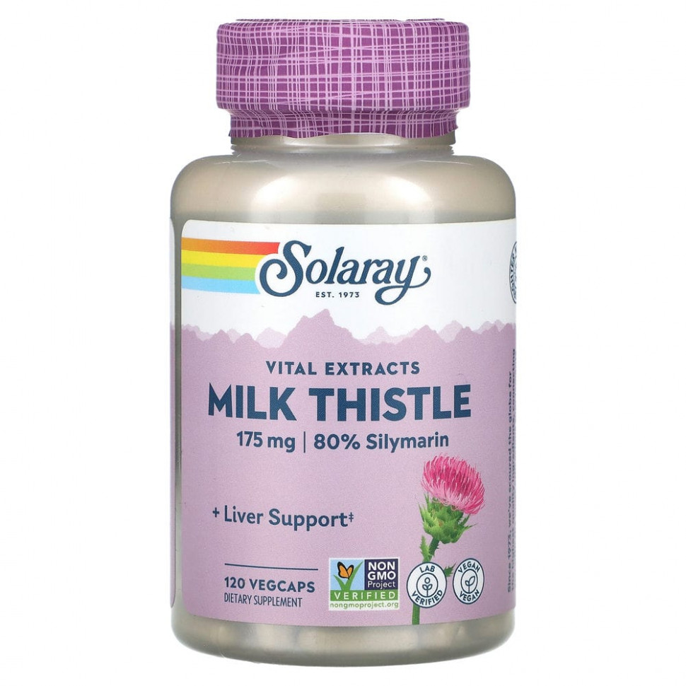 Solaray, Vital Extracts, Milk Thistle , 175 mg, 120 VegCaps  4410