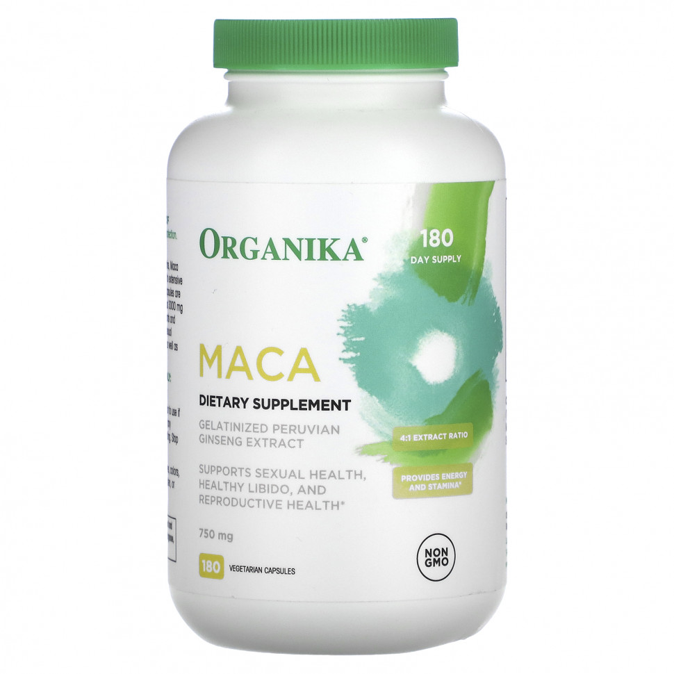  IHerb () Organika, MACA, 750 mg, 180 Vegetarian Capsules, ,    4120 