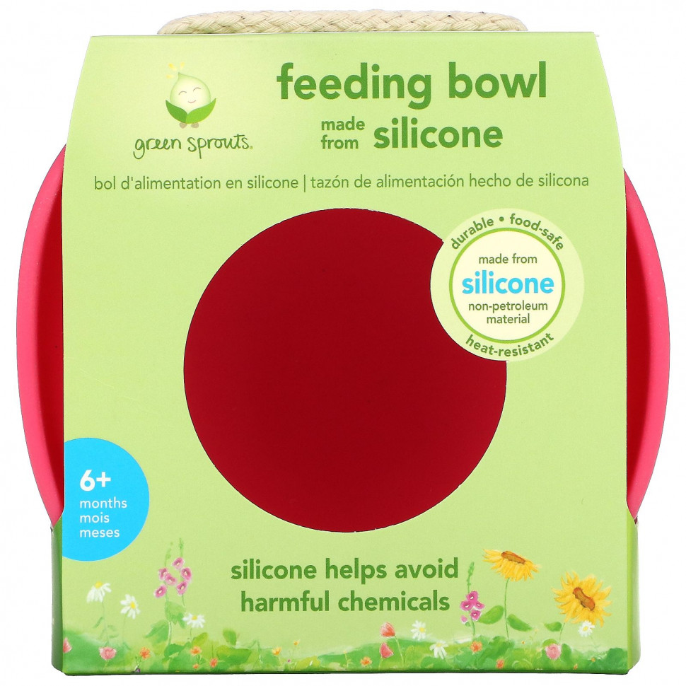 Green Sprouts, Learning Bowl, 9+ Months, Pink, 1 Bowl  2100