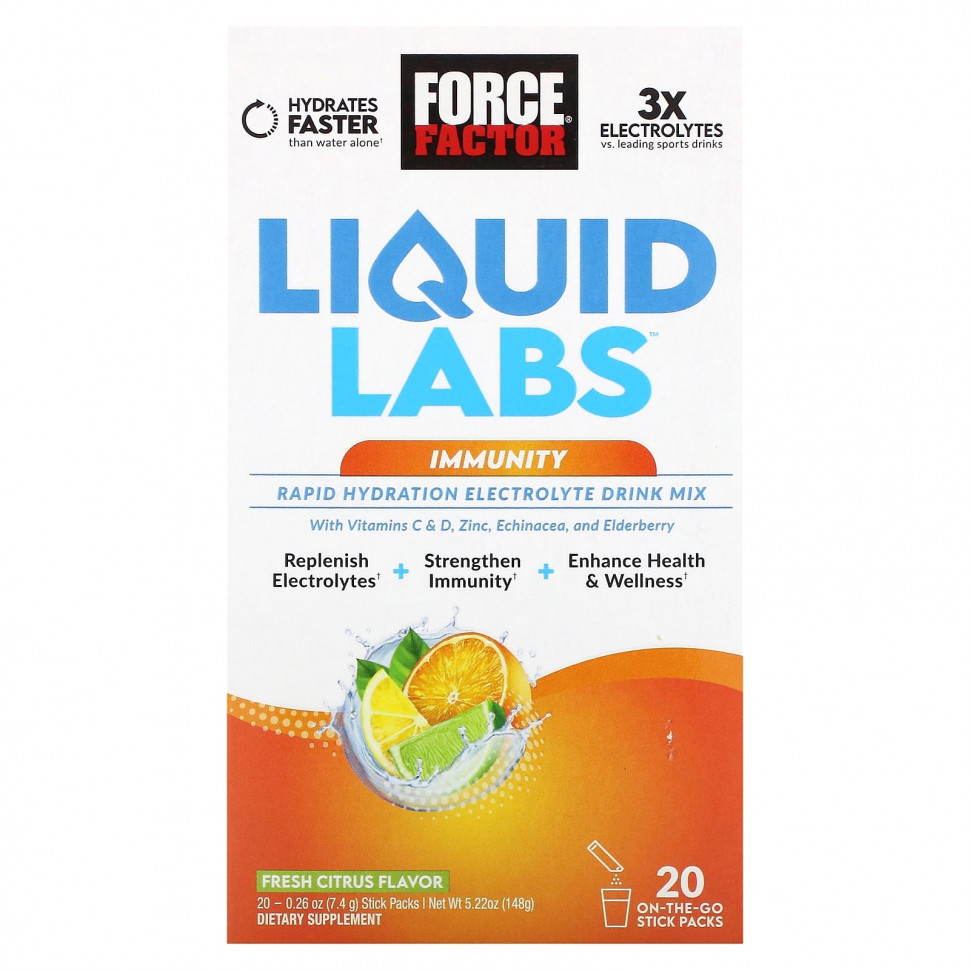 Force Factor, Liquid Labs, Immunity, , 20   7,4  (0,26 )  3300
