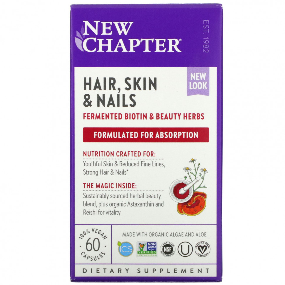 New Chapter, Perfect Hair, Skin & Nails, 60 Vegan Capsules  7440