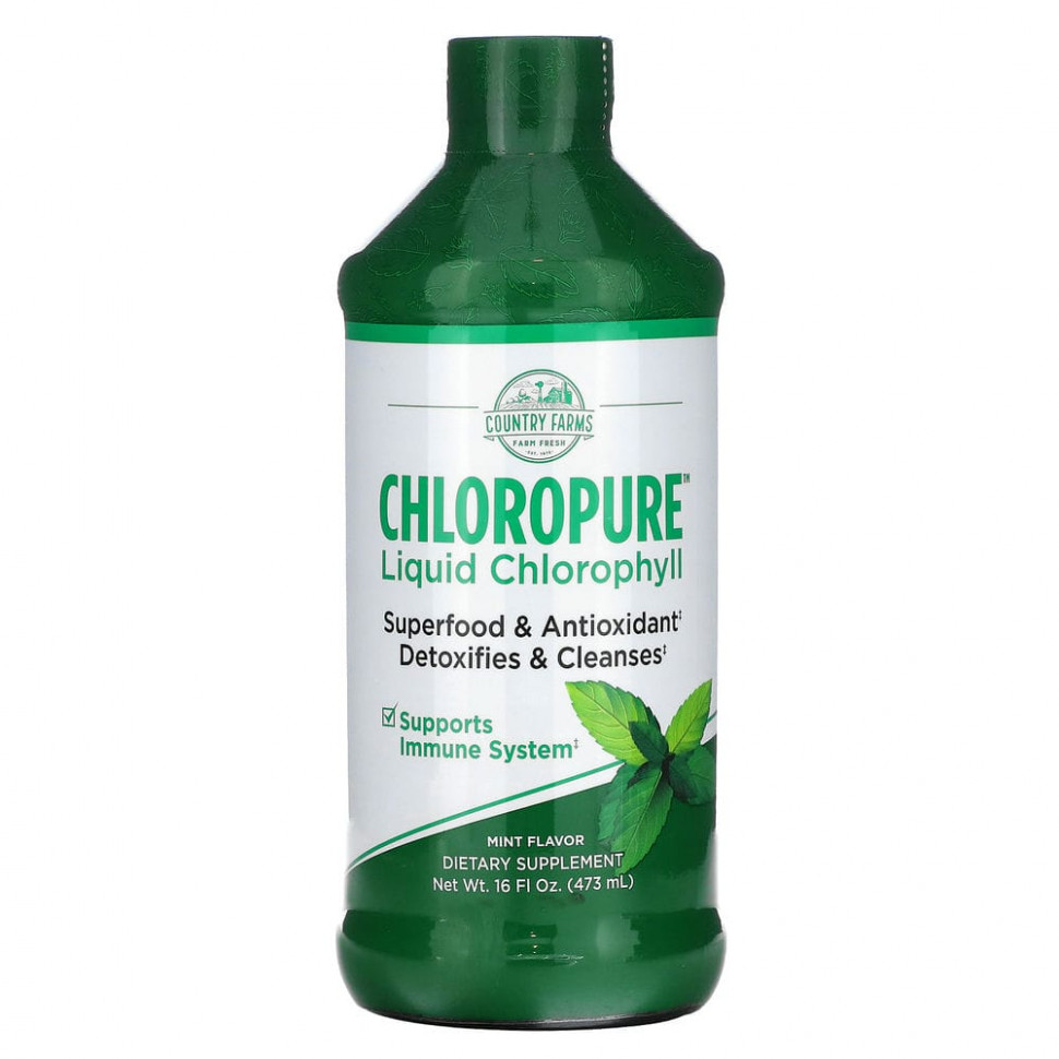  IHerb () Country Farms, Chloropure Liquid Chlorophyll, Mint , 16 fl oz (473 ml), ,    3560 