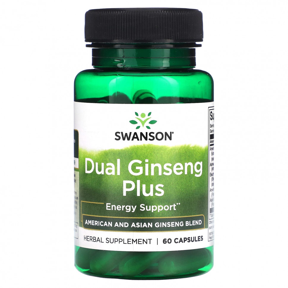 Swanson, Dual Ginseng Plus, 60   1260