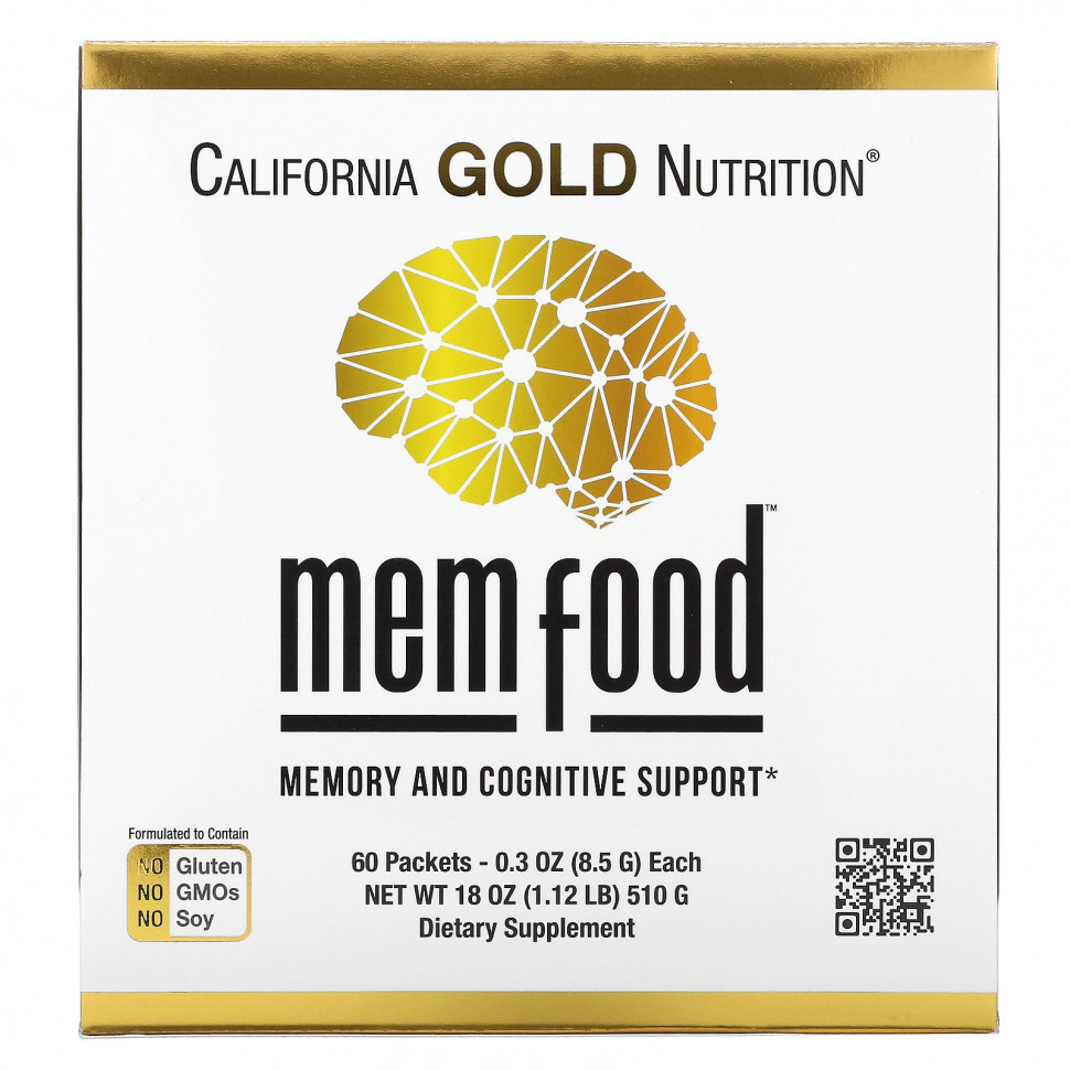 California Gold Nutrition, MEM Food,      , 60   8,5  (0,3 )   13200