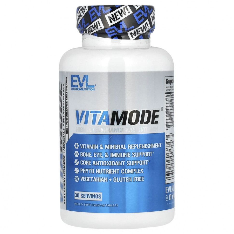 EVLution Nutrition, VitaMode, High Performance Multi Vitamin, 60 Tablets  2390